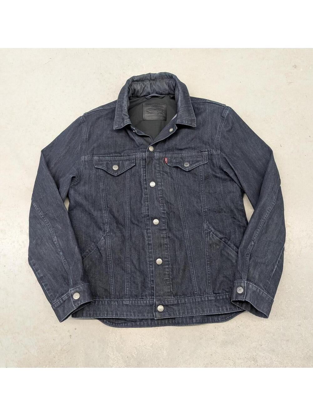 Levis Indigo Commuter Motorcycle Denim Jacket with Hood